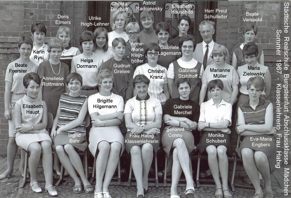 Abschlussklasse 1967 Mädchen